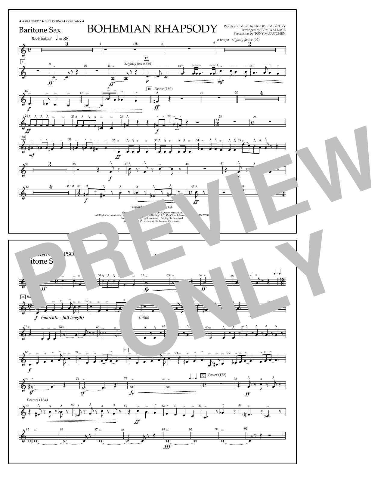 Product picture to: Bohemian Rhapsody - Baritone Sax
