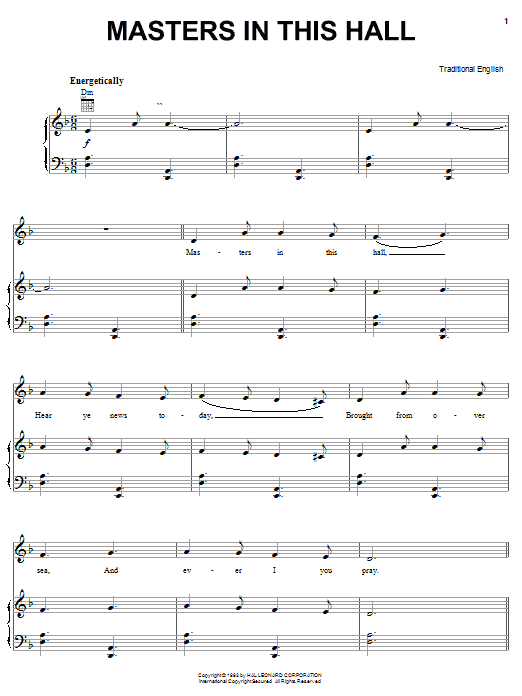 Product gallery: Page 1 of 1 Masters In This Hall, Traditional English Ballad