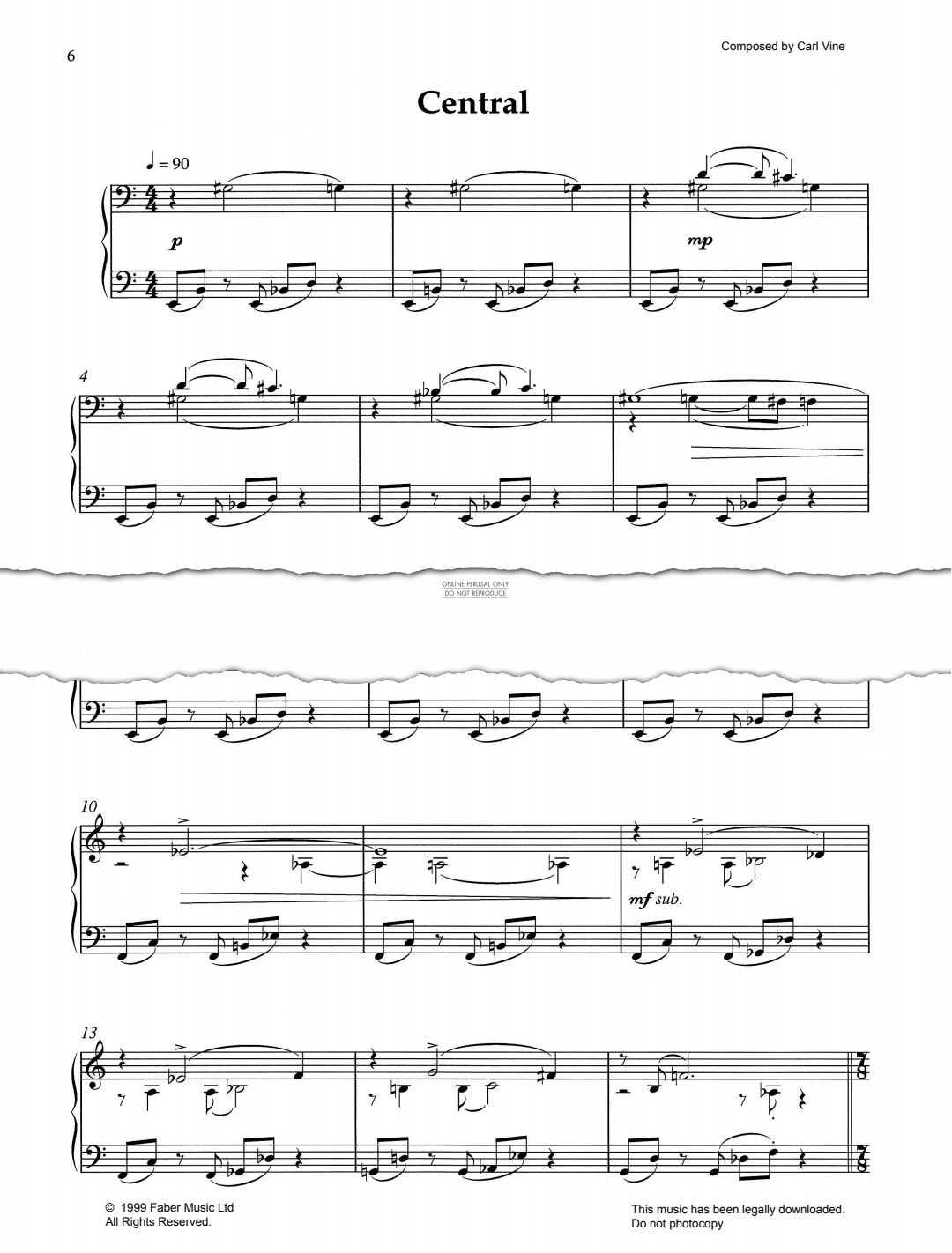 Produktgalerie: Seite 1 von 1 Central (from 'Red Blues'), Carl Vine, Klavier