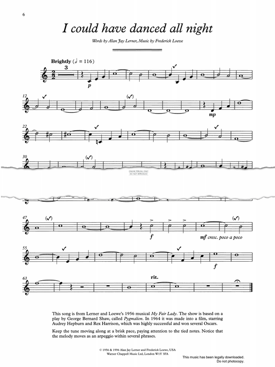 Product gallery: Page 1 of 1 I Could Have Danced All Night (from 'My Fair Lady'), Frederick Loewe