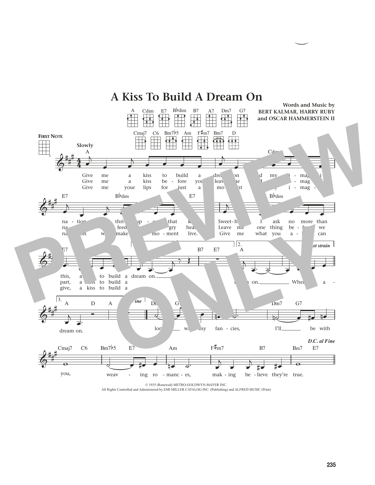 Produktgalerie: Seite 1 von 1 A Kiss To Build A Dream On (from The Daily Ukulele) (arr. Jim Beloff), Louis Armstrong, Ukulele
