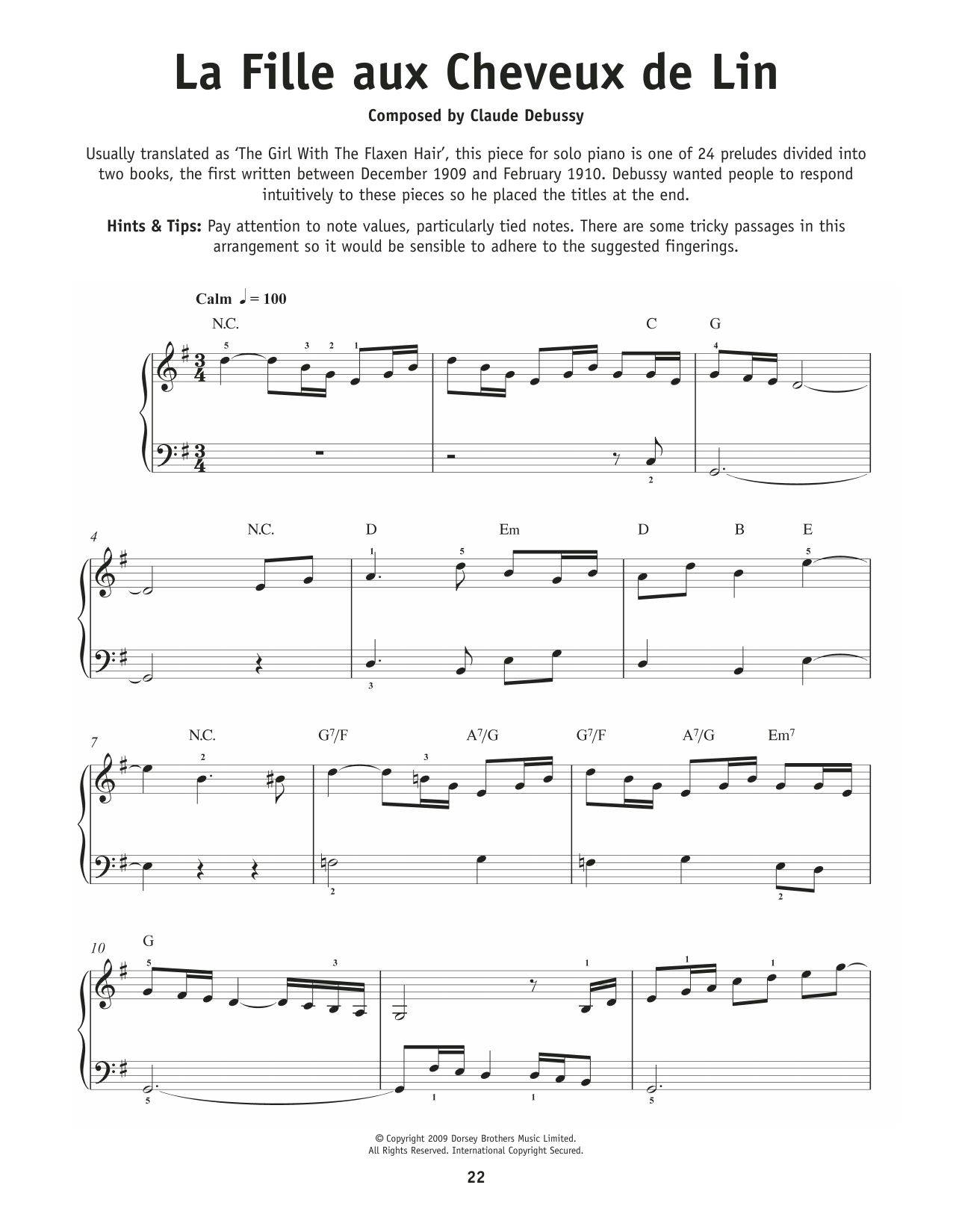 Product picture to:  La Fille Aux Cheveux De Lin (The Girl With The Flaxen Hair) - Claude Debussy