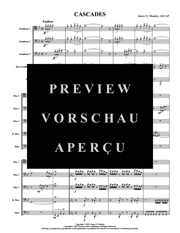 Produktgalerie: Seite 3 von 11 Cascades, , (Blechbläser Quintett 3x Posaune, Bass Posaune und Tuba)