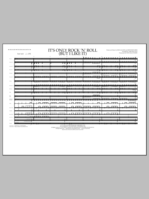 Produktbild zu:  It's Only Rock 'n' Roll (But I Like It) - Full Score - Tom Wallace