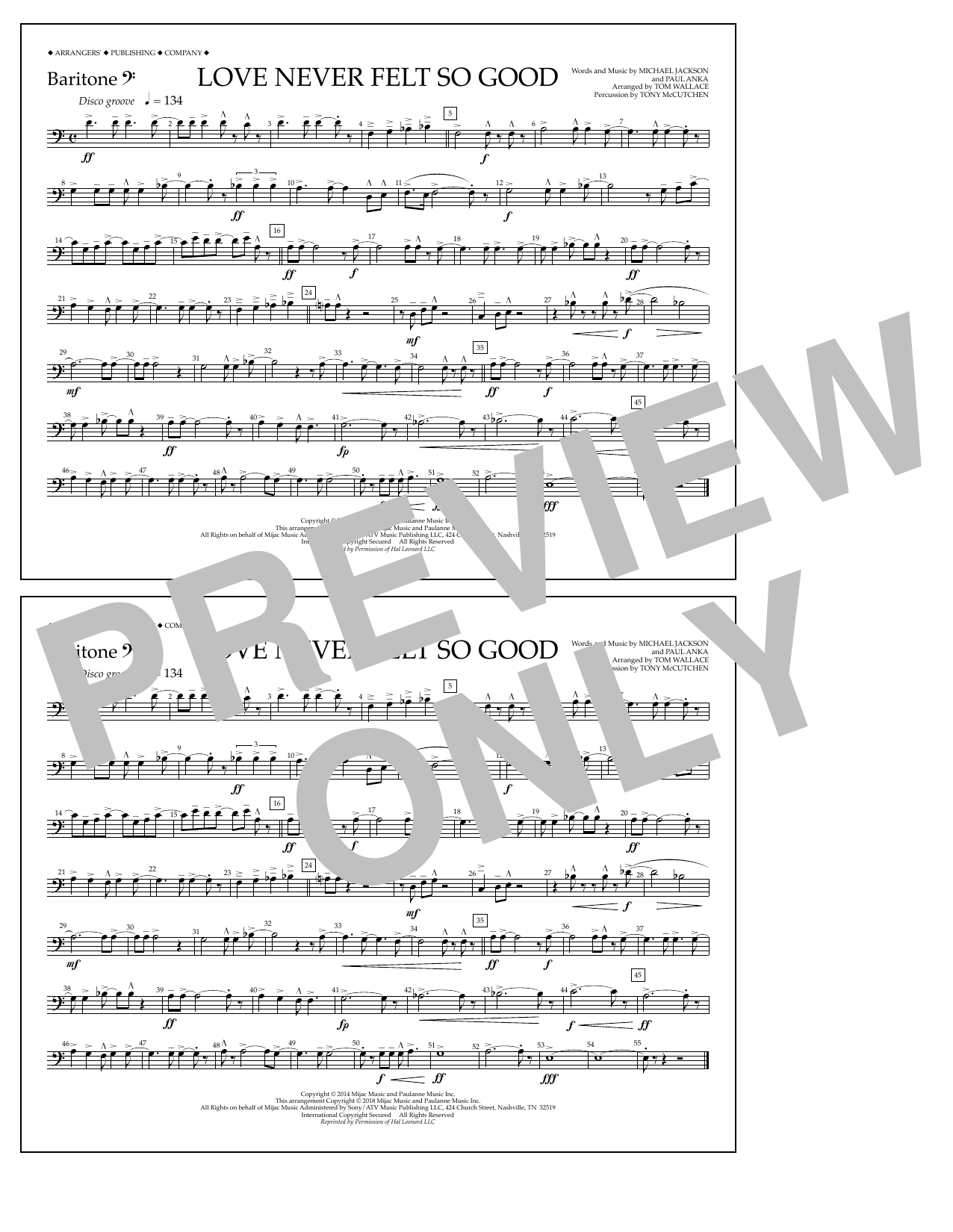 Produktbild zu: Love Never Felt So Good - Baritone B.C.