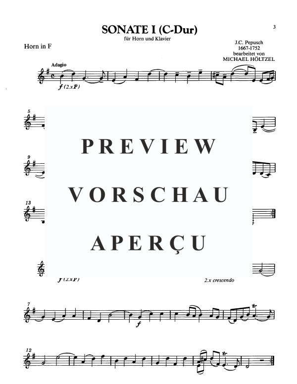 Produktgalerie: Seite 11 von 11 Sonate in C-Dur, , Horn in F und Klavier
