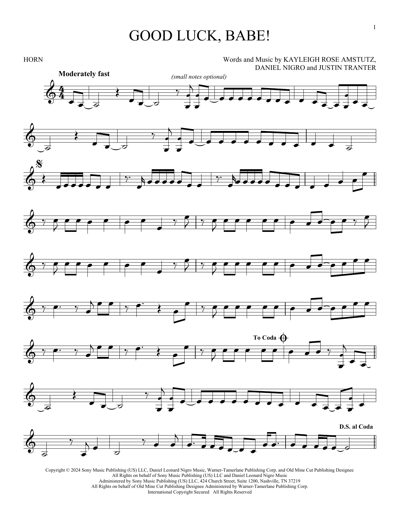 Produktgalerie: Seite 1 von 1 Good Luck, Babe!, Chappell Roan, Horn