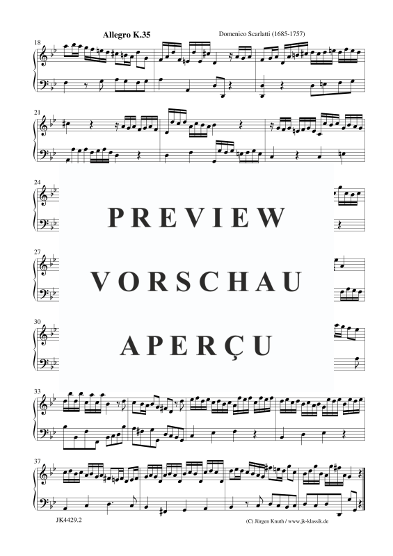 Produktgalerie: Seite 3 von 3 Allegro in g-Moll K 35, , Klavier/Cembalo Solo