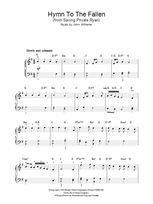 Product picture to: Hymn To The Fallen (from Saving Private Ryan)