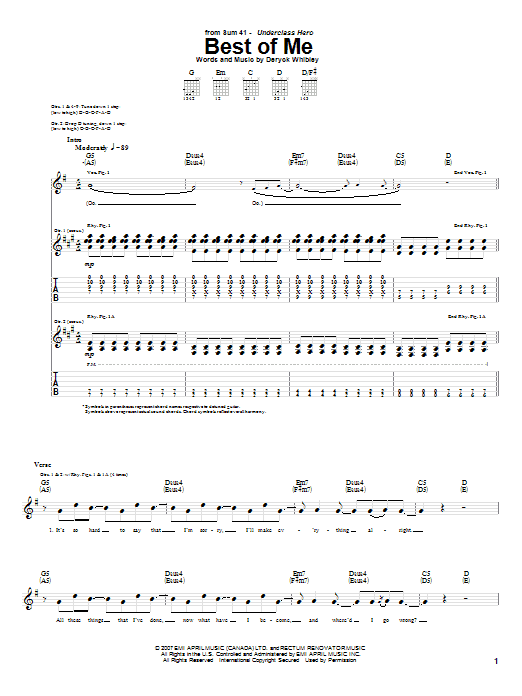 Product gallery: Page 1 of 1 Best Of Me, Sum 41