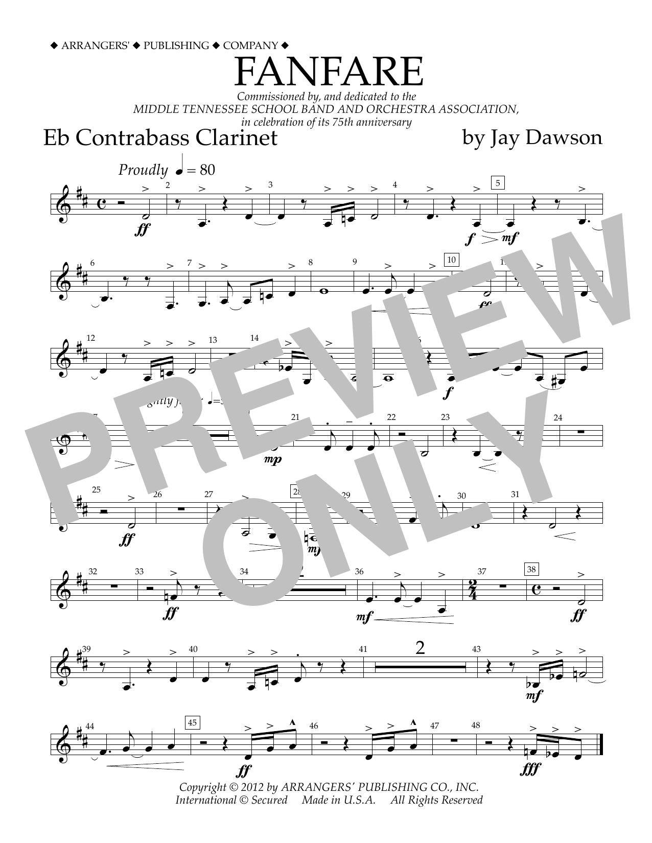 Product picture to: Fanfare - Eb Contra Bass Clarinet
