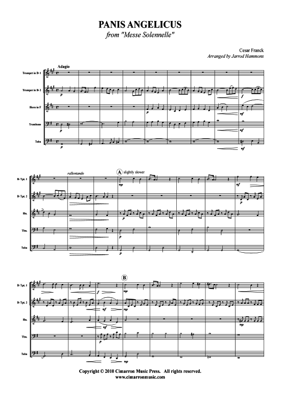 gallery: Panis angelicus , , (Blechbläserquintett)