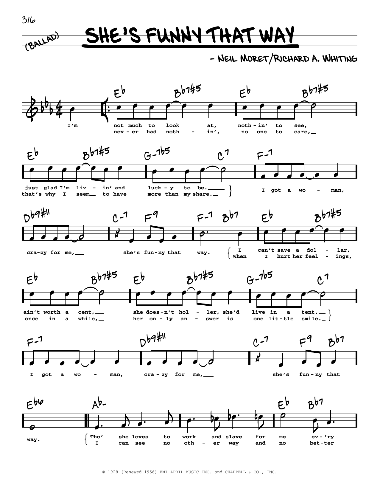Produktbild zu: She's Funny That Way (High Voice)