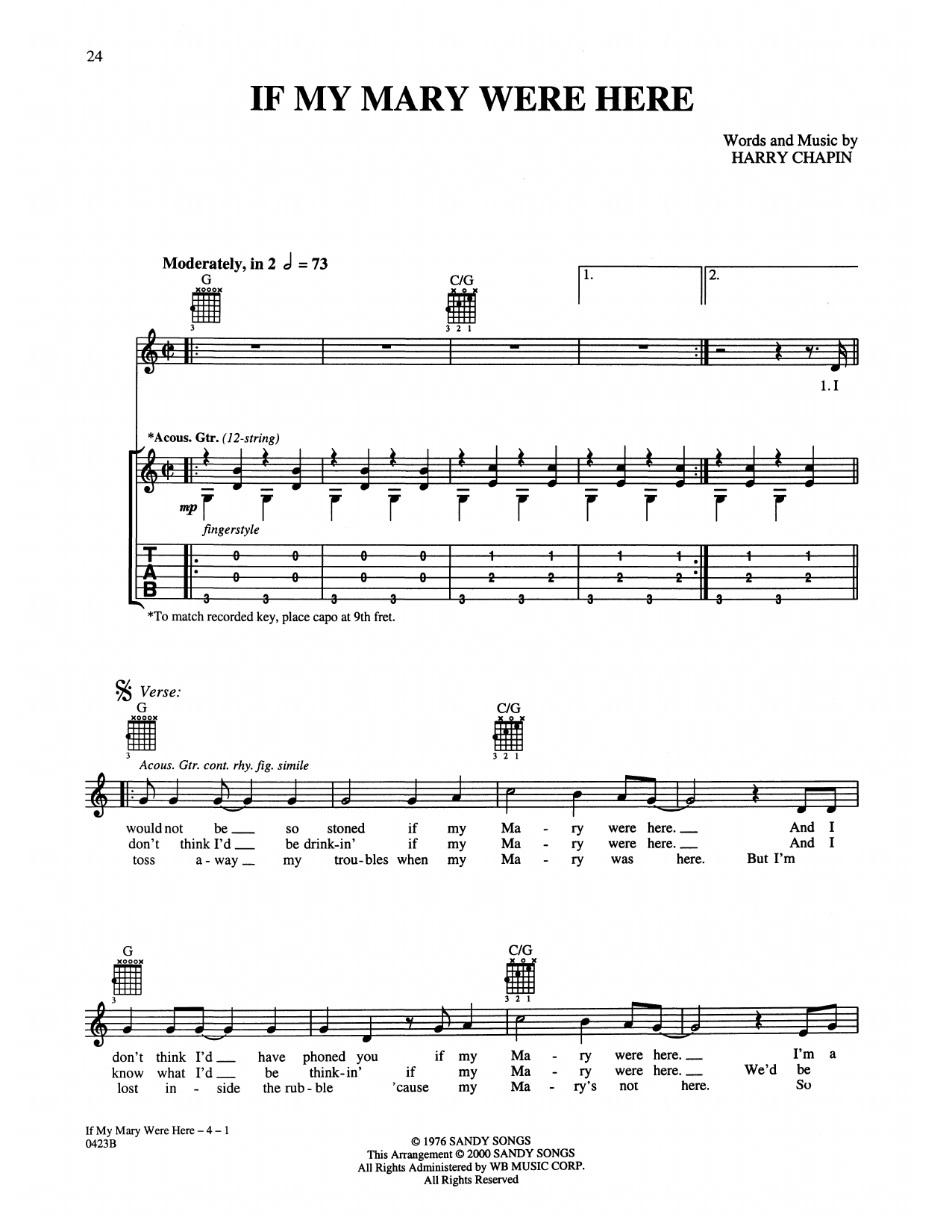 Produktbild zu: If My Mary Were Here