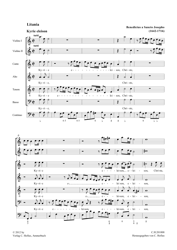 gallery: Litania: Kyrie eleison, , (Gemischtes Ensemble Vokalstimmen CATB, 2 Violinen und BC)