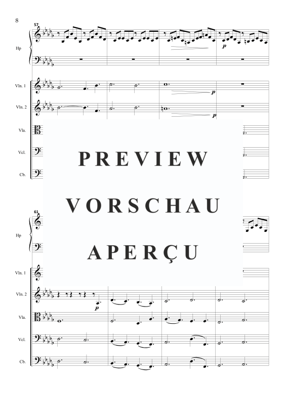 Product gallery: Page 11 of 11 Cantique de Jean Racine, , Mixed Choir, Harp and Strings