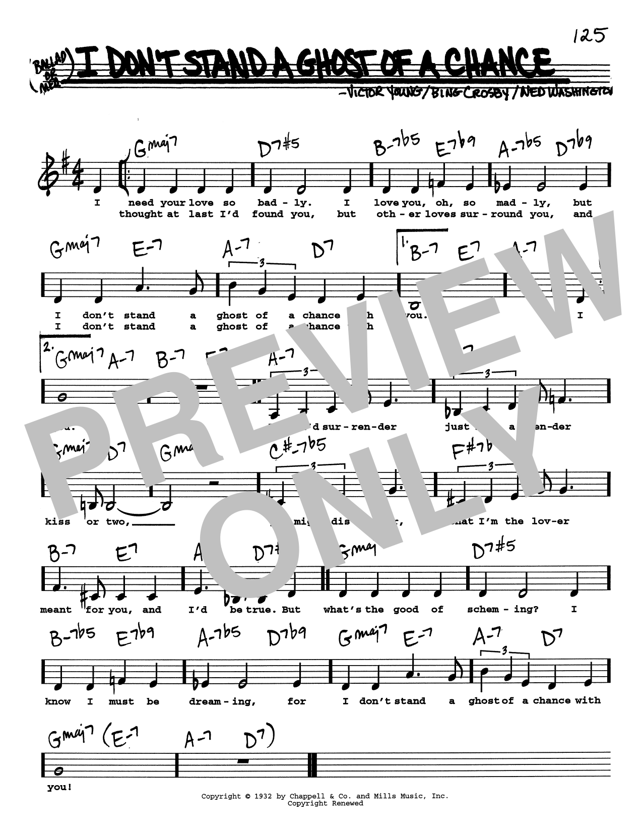Produktbild zu: I Don't Stand A Ghost Of A Chance With You (Low Voice)