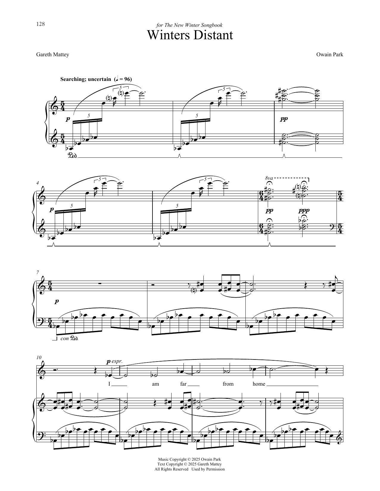 Produktgalerie: Seite 1 von 1 Winters Distant, Owain Park, Gesang, Klavier