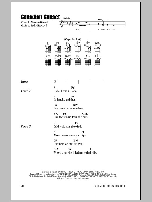 Product gallery: Page 1 of 1 Canadian Sunset, Andy Williams