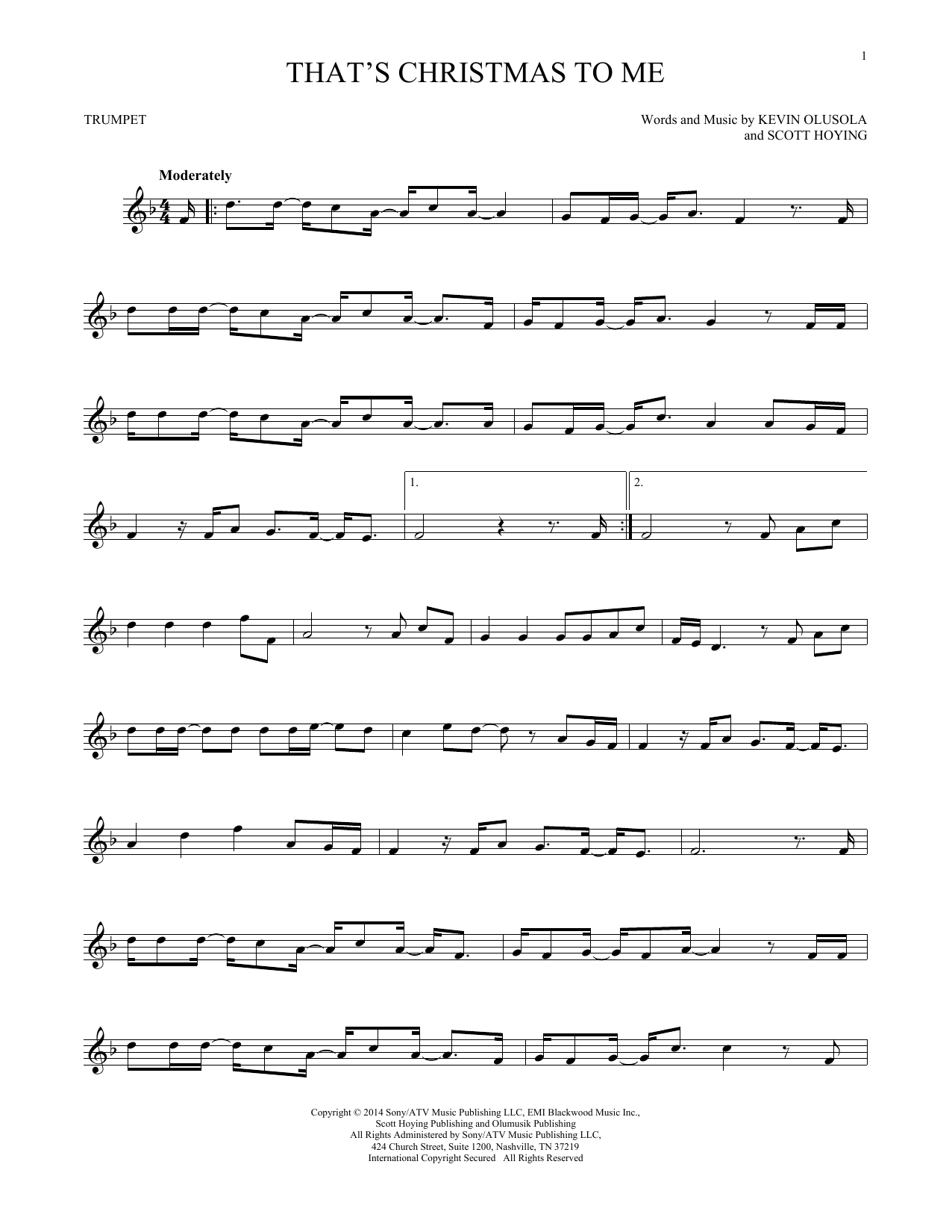 Produktgalerie: Seite 1 von 1 That's Christmas To Me, Pentatonix, Trompete