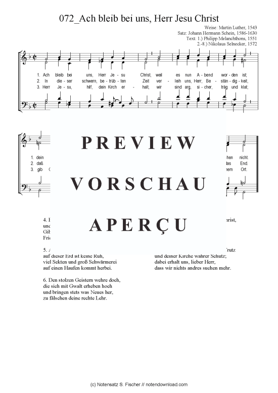 Produktbild zu: Ach bleib bei uns, Herr Jesu Christ Chorsatz Alte Meister