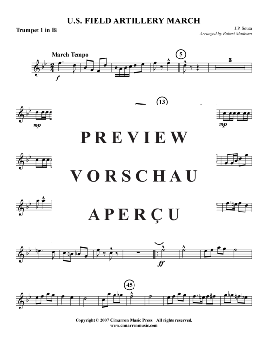 gallery: U.S. Field Artillery Marsch , , (Blechbläserquintett)