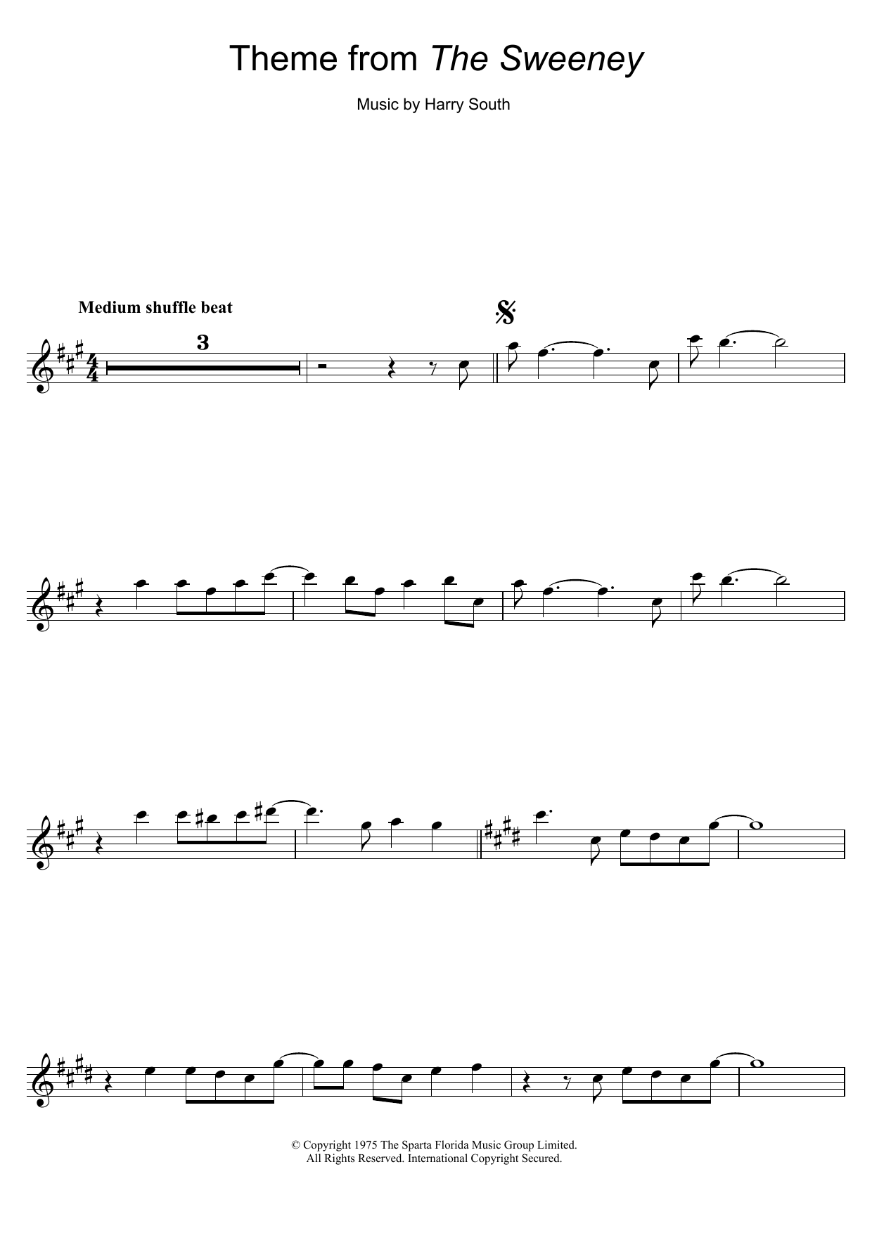 Product gallery: Page 1 of 1 Theme from The Sweeney, Harry South