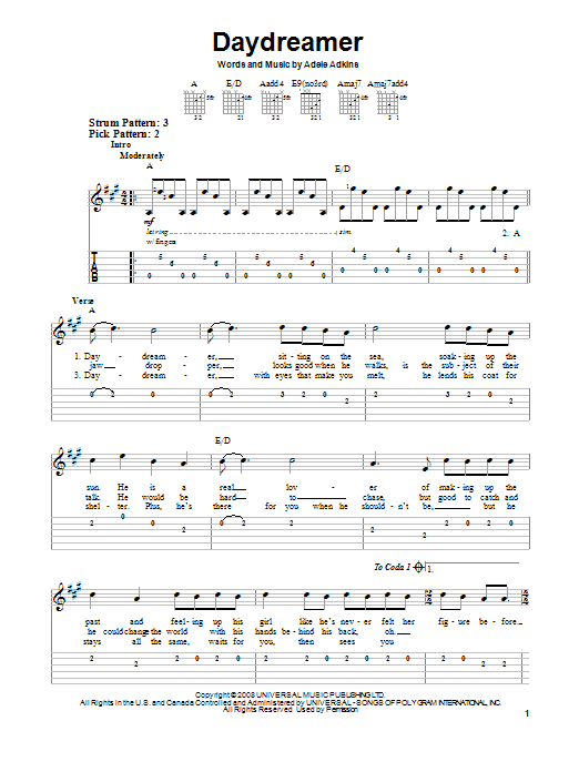 Produktgalerie: Seite 1 von 1 Daydreamer, Adele, Gitarre