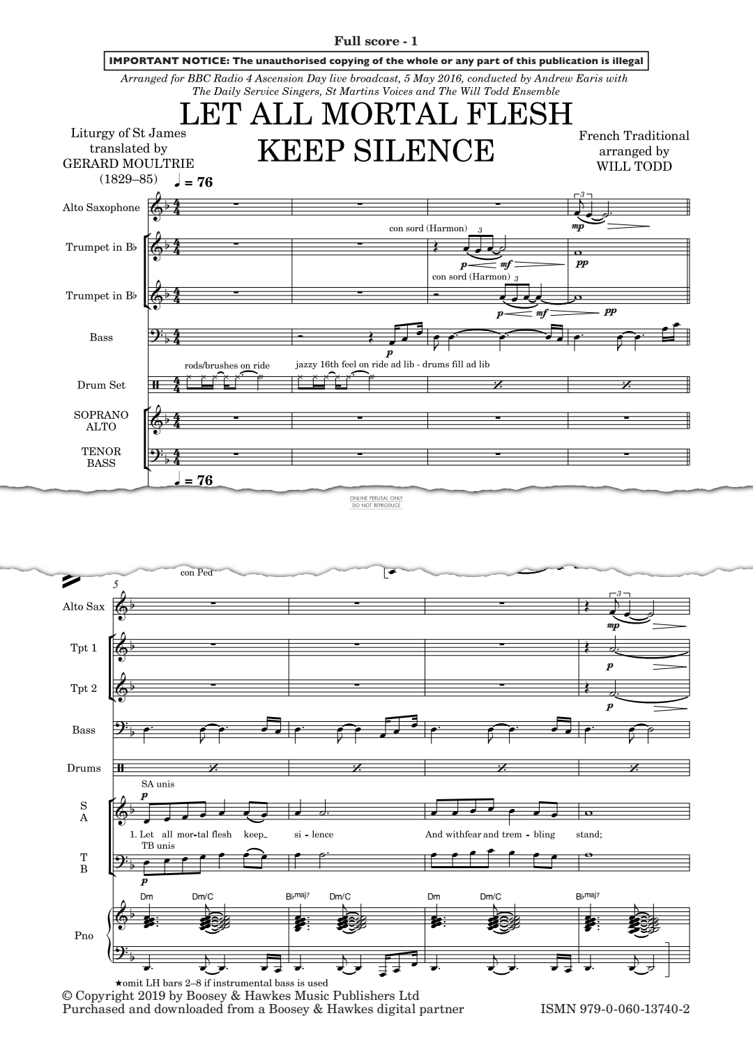 Product gallery: Page 1 of 1 Let All Mortal Flesh Keep Silence, Will Todd