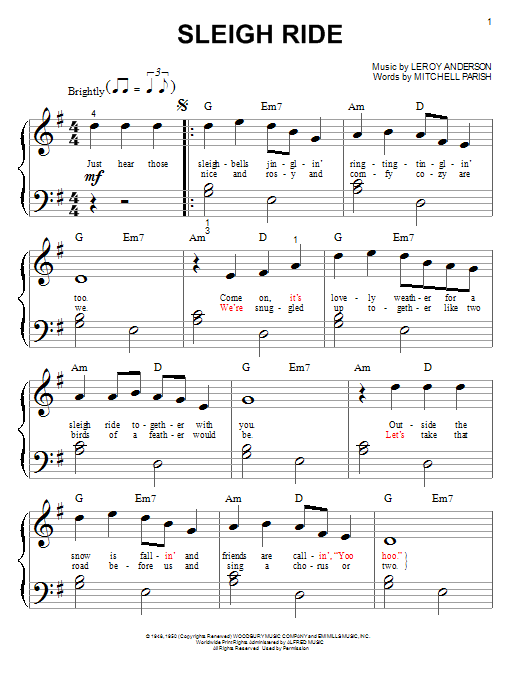 Product gallery: Page 1 of 1 Sleigh Ride, Leroy Anderson