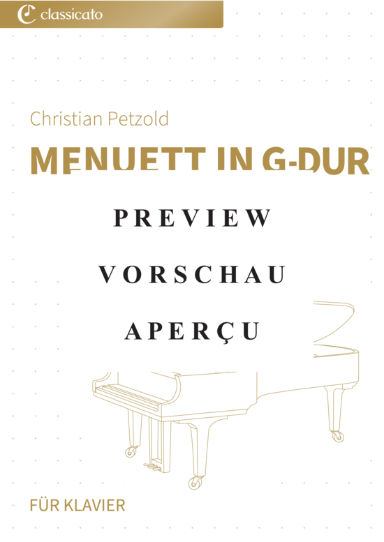 gallery: Menuett in G-Dur - BWV Anh. 114 , , (Klavier Solo)