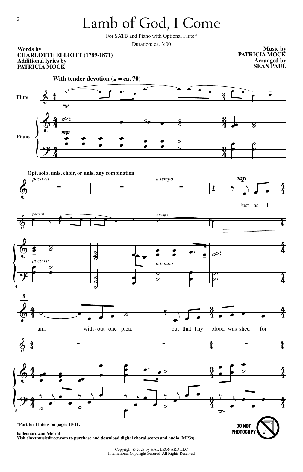 Produktbild zu: Lamb of God, I Come (arr. Sean Paul)