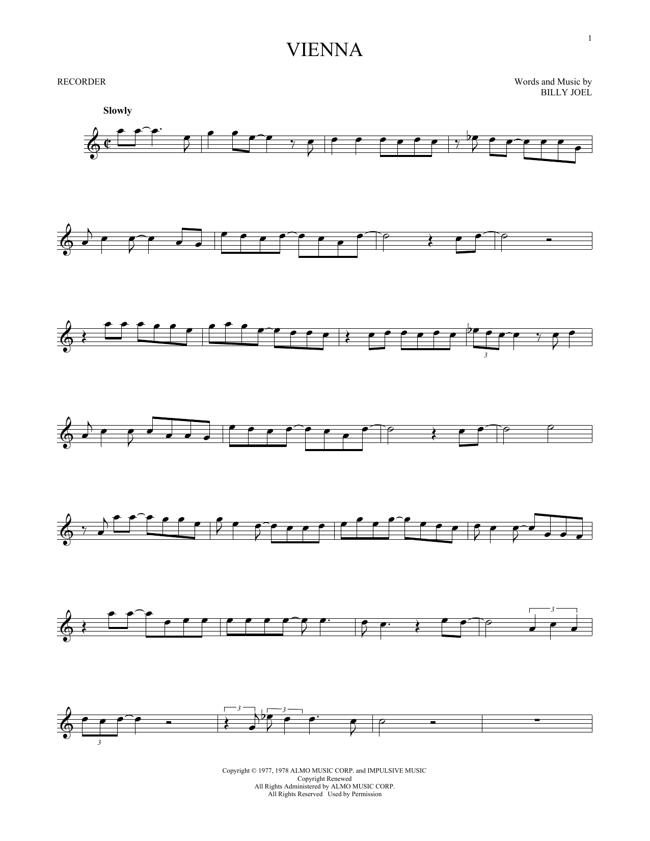 Product gallery: Page 1 of 1 Vienna, Billy Joel