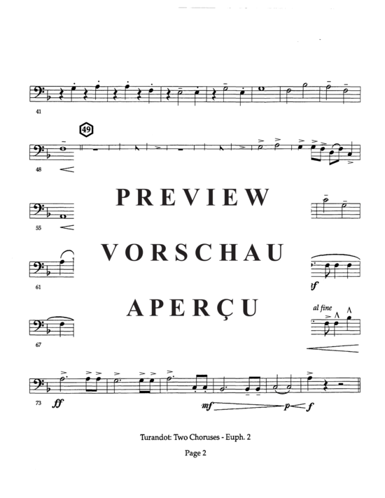 Product gallery: Page 13 of 19 Turandot: Two Choruses , , (Tuba Quartett EETT)