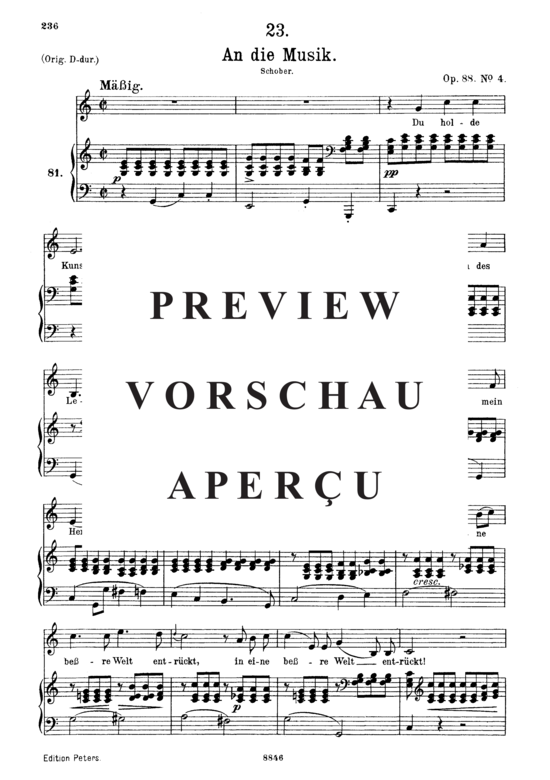 gallery: An die Musik D.547 , , (Gesang mittel + Klavier)