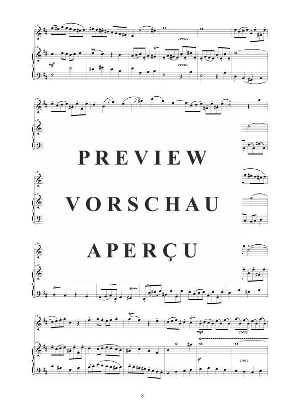 Produktgalerie: Seite 9 von 11 Flöten Sonate Nr. 1 H-Moll BWV 1014, , Flöte und Cembalo/Klavier