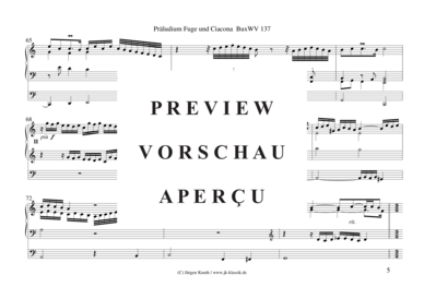 gallery: Präludium Fuge und Ciacona C-Dur / BuxWV 137 , , (Orgel Solo)