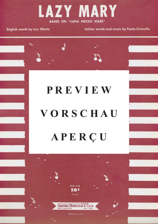 Produktgalerie: Seite 2 von 8 Lazy Mary , Monte, Lou  , Klavier und Gesang