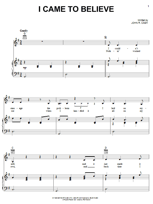 Produktgalerie: Seite 1 von 1 I Came To Believe, Johnny Cash, Gesang, Gitarre, Klavier