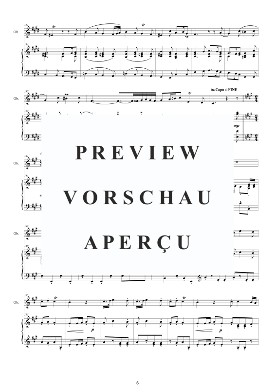 Produktgalerie: Seite 7 von 11 Konzert A-Dur, , Oboe und Klavier