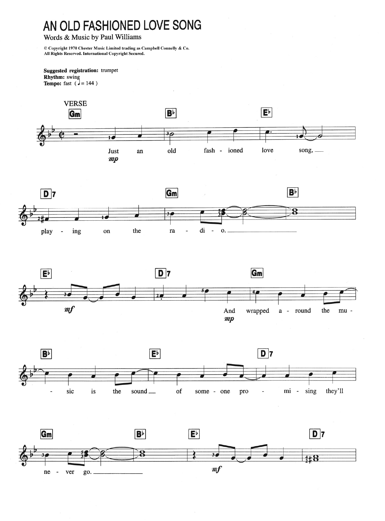 Produktbild zu: An Old Fashioned Love Song