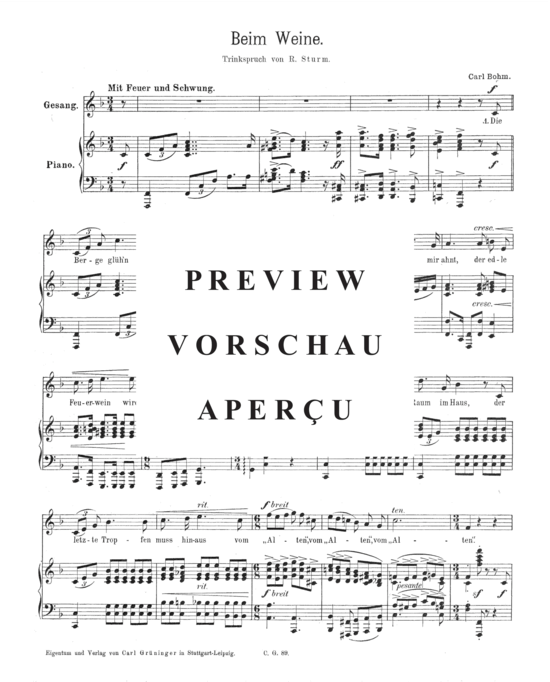 Product gallery: Page 2 of 3 Beim Weine , , Piano and Voice