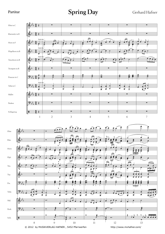 Product gallery: Page 1 of 11 Spring Day, , (large wind orchestra)