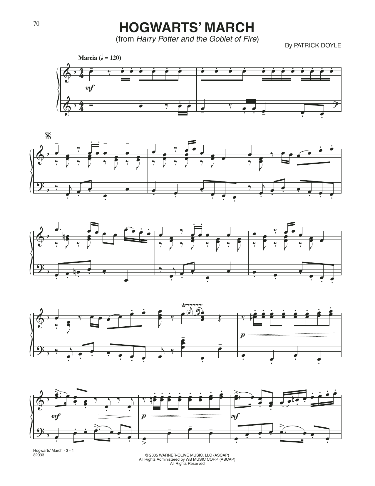 Produktbild zu:  Hogwarts' March (from Harry Potter) - Patrick Doyle