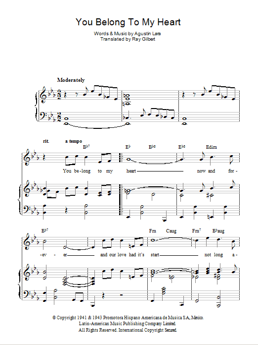 Product gallery: Page 1 of 1 You Belong To My Heart (Solamente Una Vez), Bing Crosby