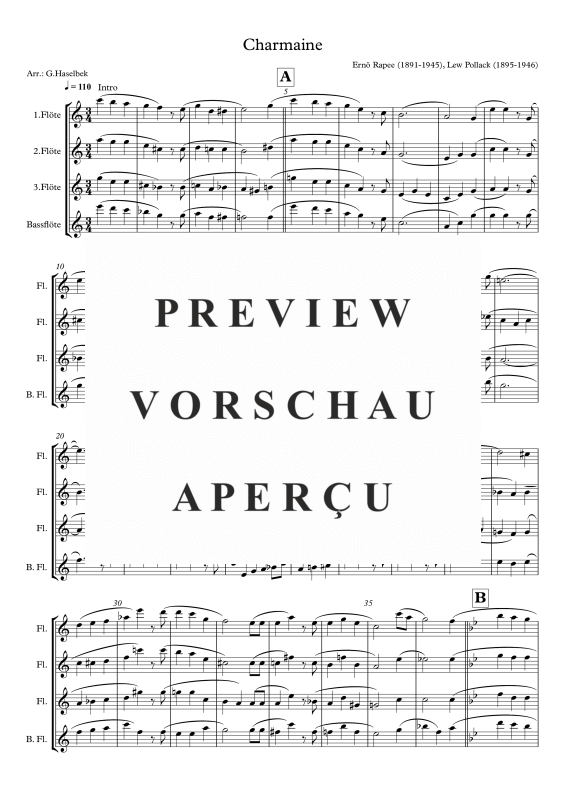 gallery: Charmaine, , Flute Quartet 3x Flute and Bass Flute