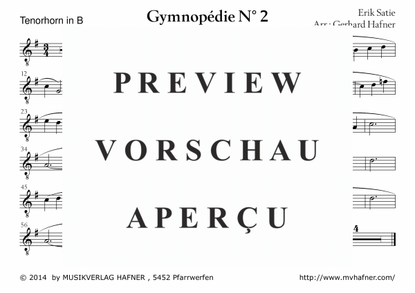 Product gallery: Page 7 of 11 Gymnopedie No. 2, , (large wind orchestra)