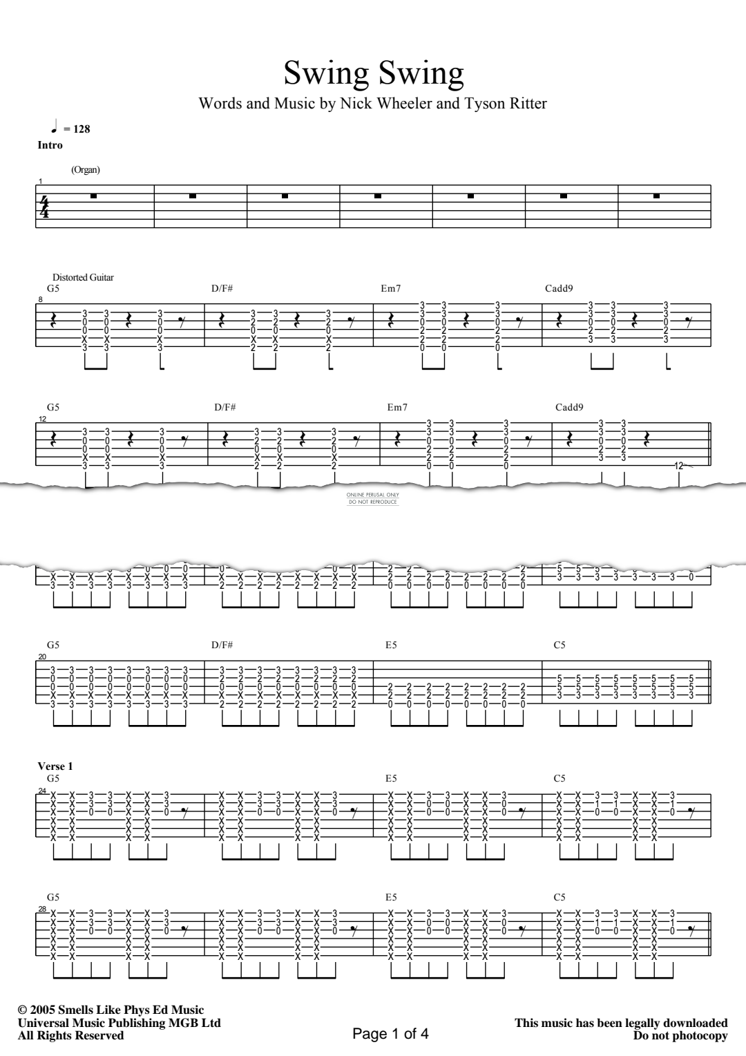 Product gallery: Page 1 of 1 Swing Swing, All American Rejects