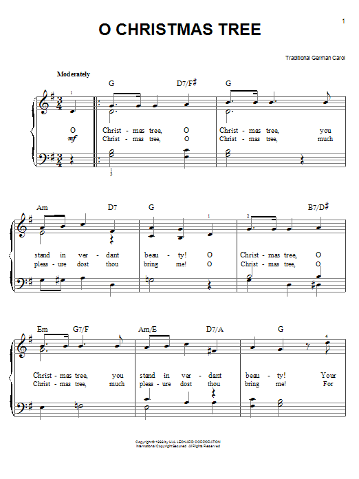 Produktgalerie: Seite 1 von 1 O Christmas Tree, Traditional, Klavier
