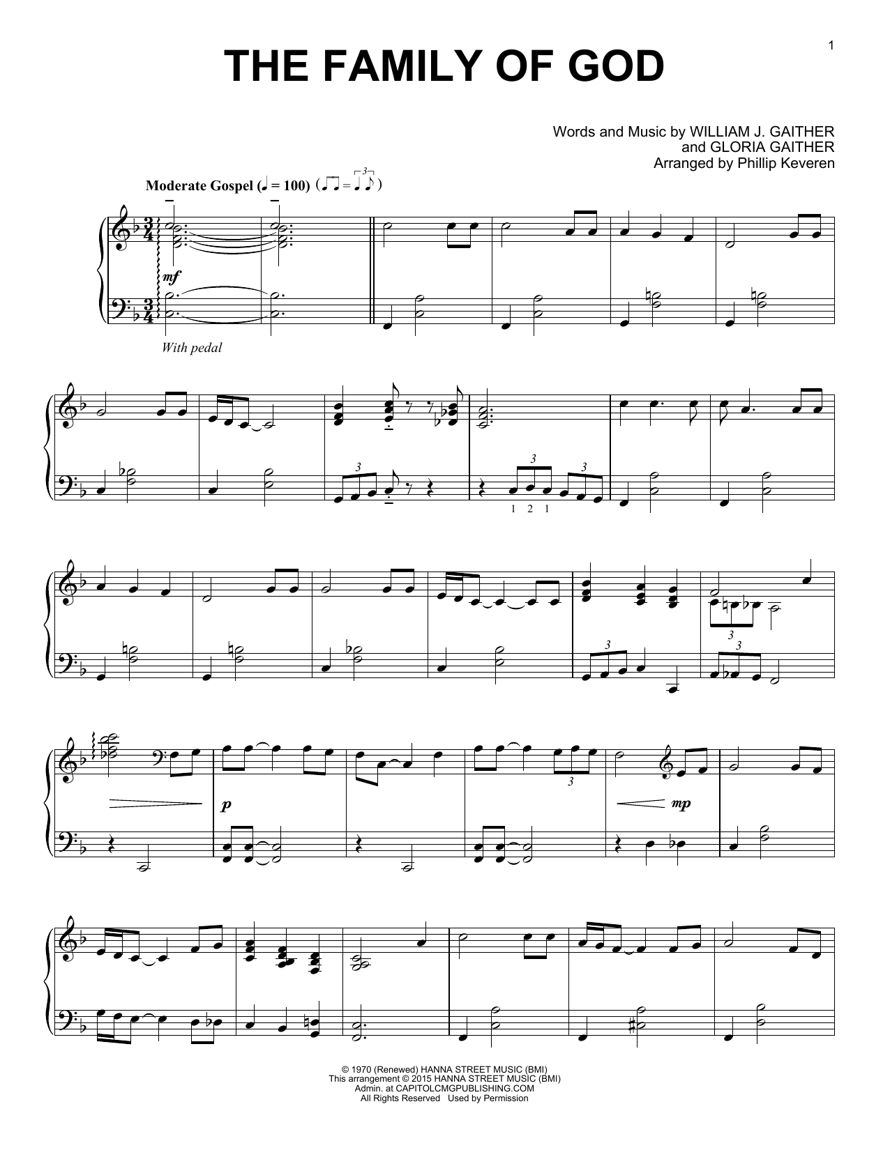 Produktbild zu: The Family Of God (arr. Phillip Keveren)